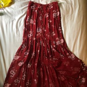 american eagle floral maxi skirt